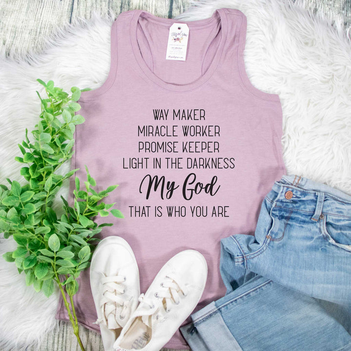 ellyandgrace DM138L Ladies XS / Heather Lavender Way Maker Racerback Tank