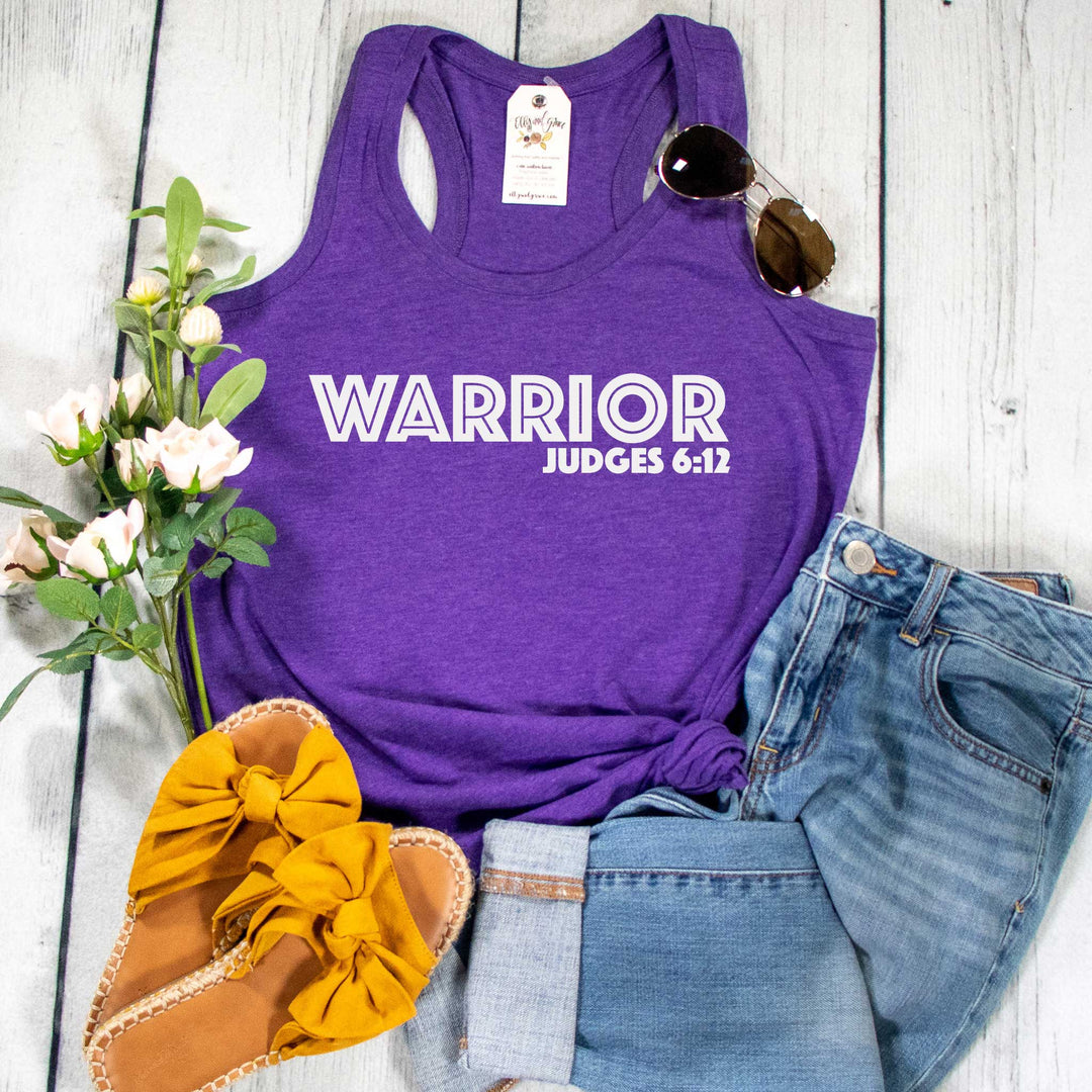 ellyandgrace DM138L Ladies XS / Purple Frost Warrior Racerback Tank
