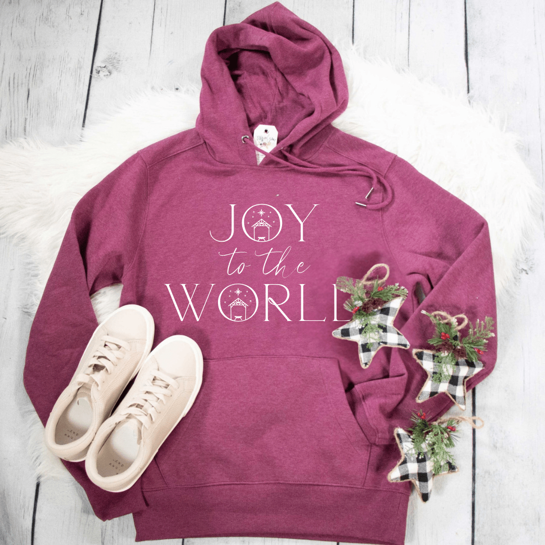 ellyandgrace DT1101 Joy to the World 2025 Classic Hoodie