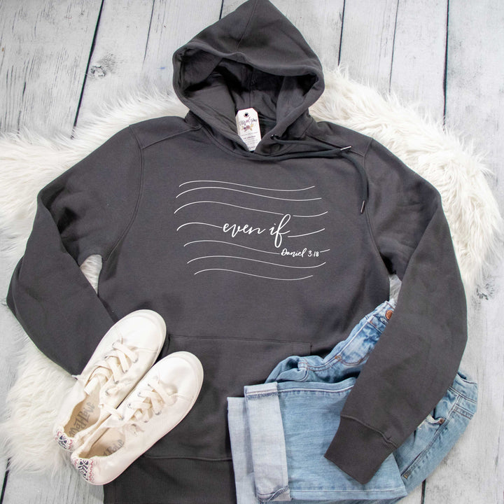 ellyandgrace DT1101 Unisex Small / Charcoal Even If Classic Hoodie