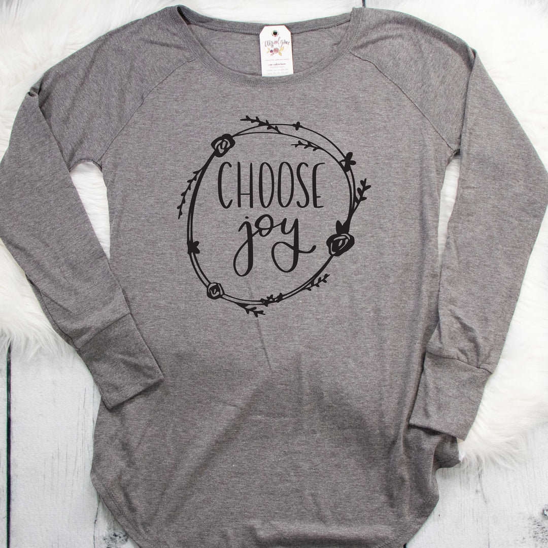 ellyandgrace DT132L Choose Joy Tunic Tee