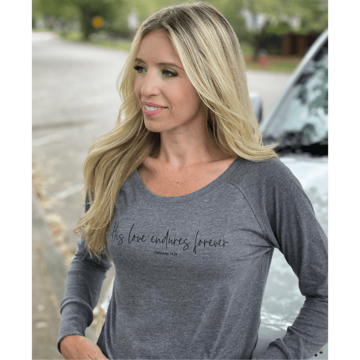ellyandgrace DT132L His Love Endures Forever Tunic Tee