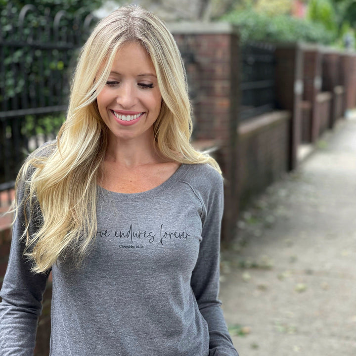 ellyandgrace DT132L His Love Endures Forever Tunic Tee