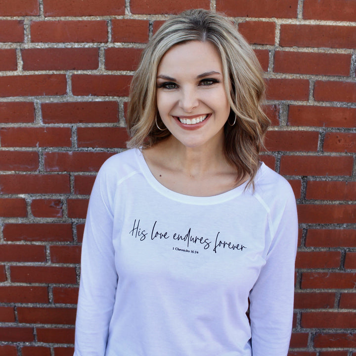 ellyandgrace DT132L His Love Endures Forever Tunic Tee