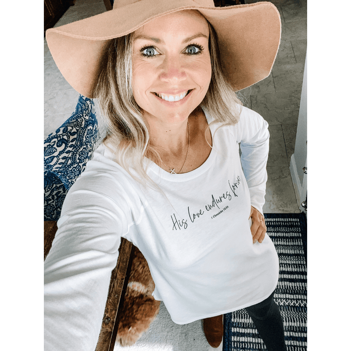 ellyandgrace DT132L His Love Endures Forever Tunic Tee