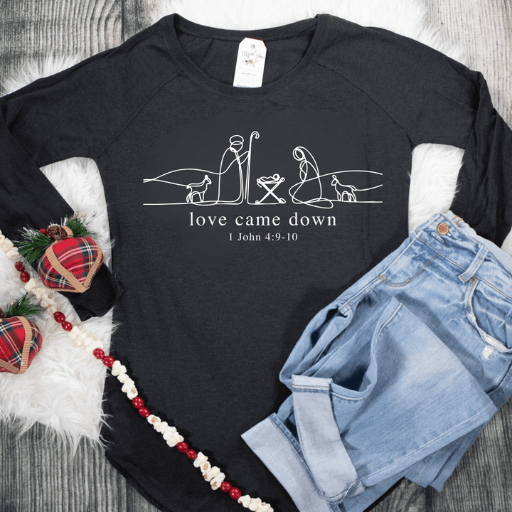 ellyandgrace DT132L Love Came Down 2025 Tunic Tee