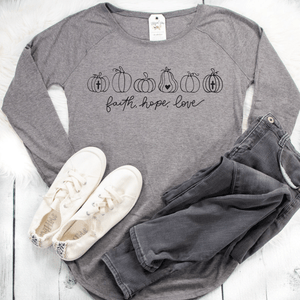Pumpkins Faith Hope Love Tunic Tee