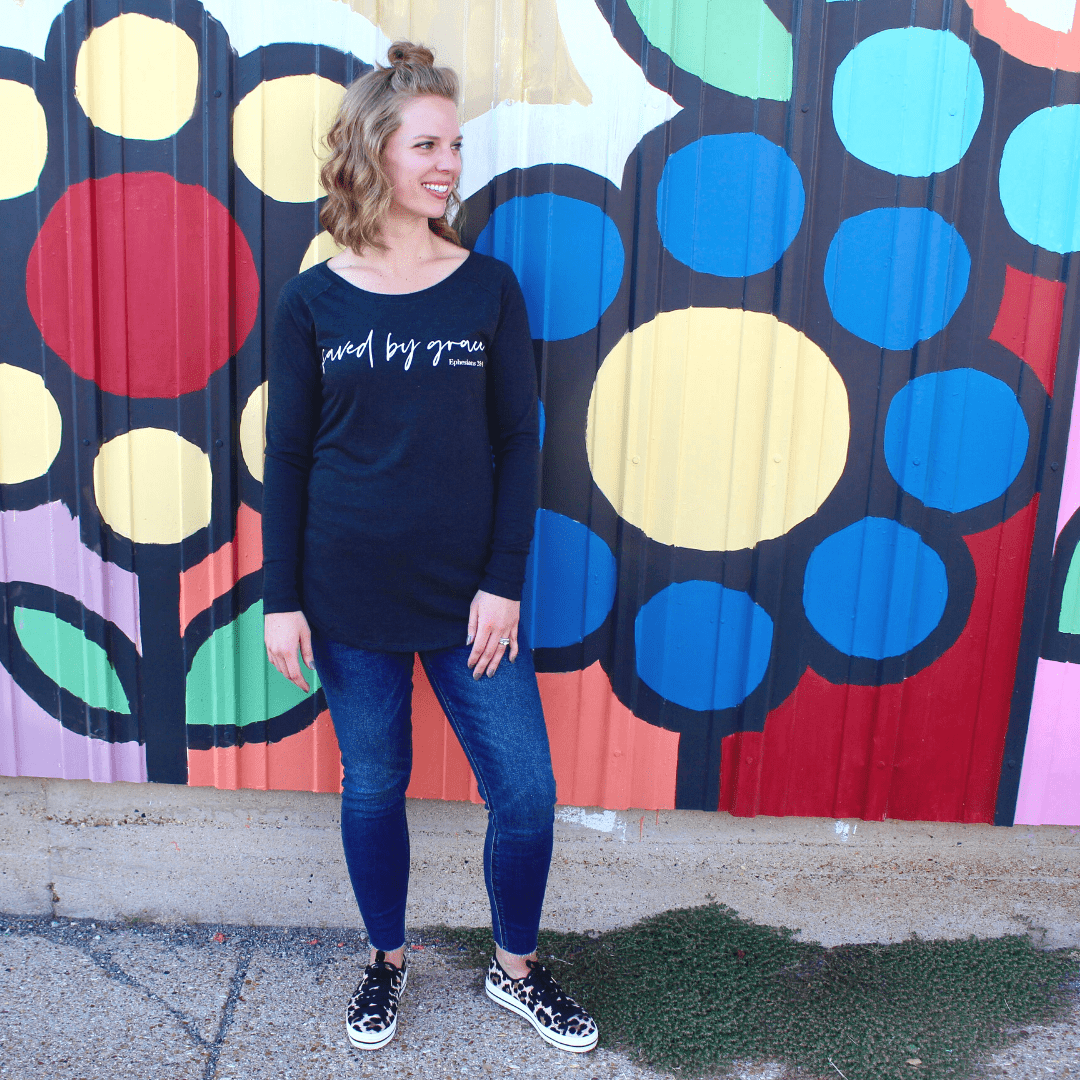 ellyandgrace DT132L Saved by Grace Tunic Tee