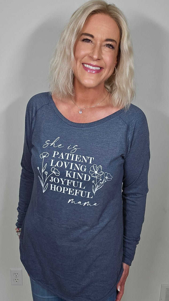 ellyandgrace DT132L She is Mama Tunic Tee