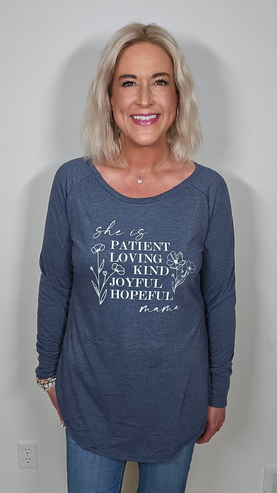 ellyandgrace DT132L She is Mama Tunic Tee