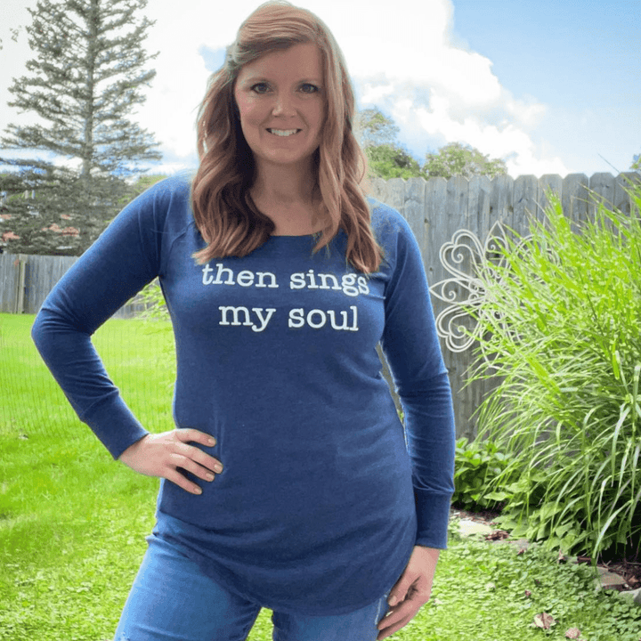 ellyandgrace DT132L Then Sings My Soul Tunic Tee