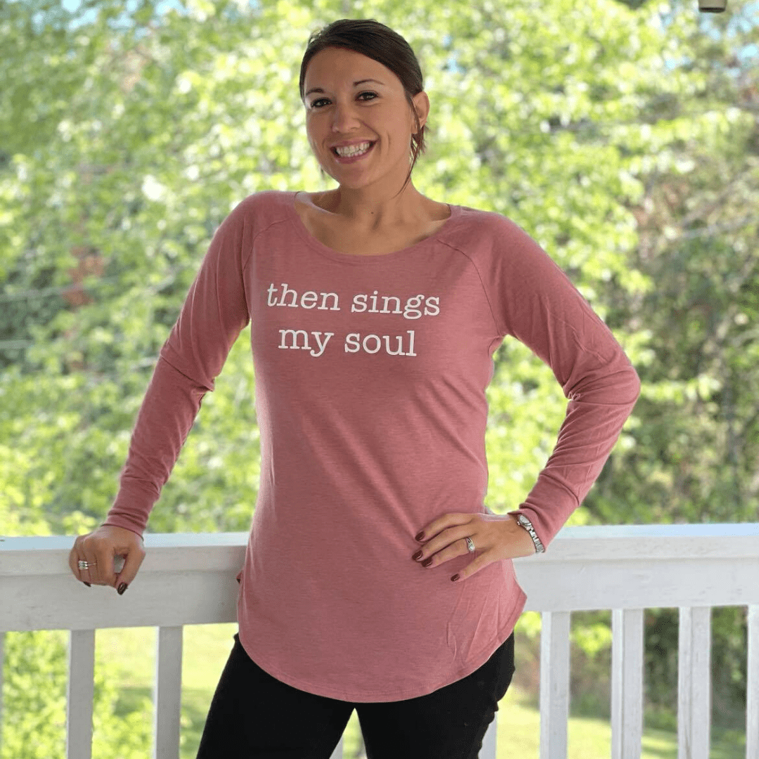 ellyandgrace DT132L Then Sings My Soul Tunic Tee