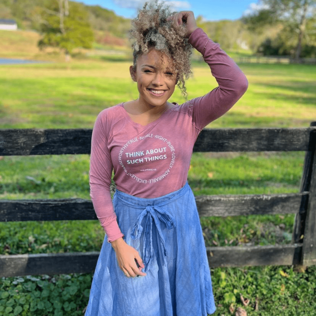 ellyandgrace DT132L Think About Such Things Tunic Tee