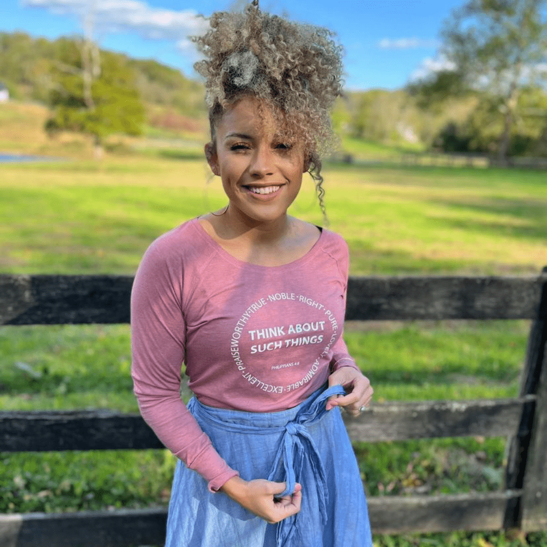 ellyandgrace DT132L Think About Such Things Tunic Tee