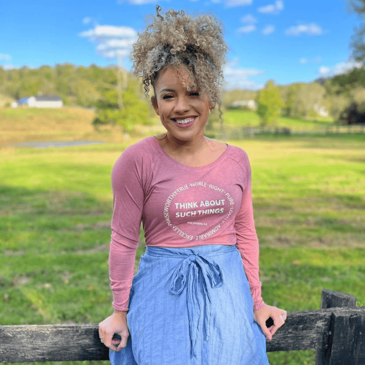 ellyandgrace DT132L Think About Such Things Tunic Tee