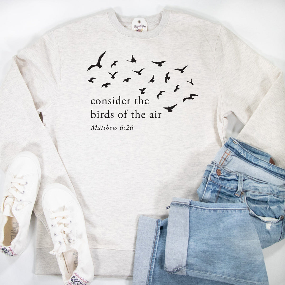 ellyandgrace DT6104 Consider The Birds Of The Air Classic Sweatshirt
