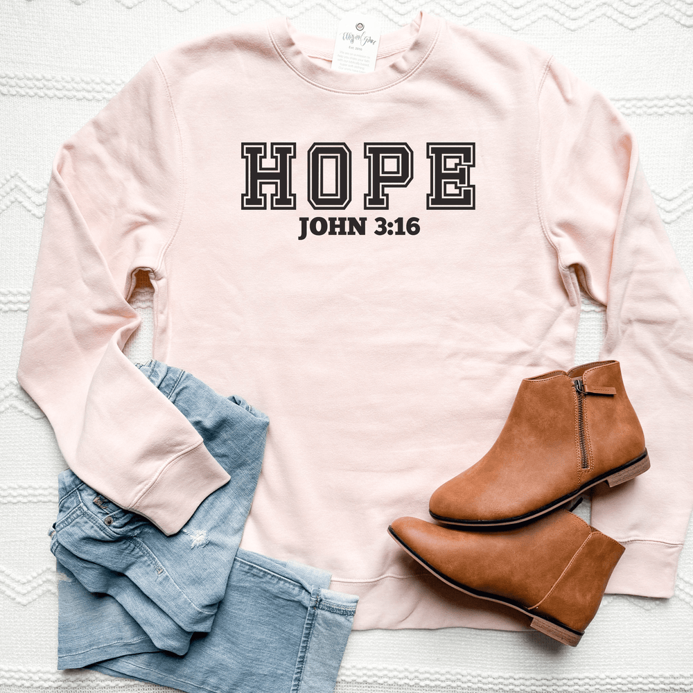 ellyandgrace DT6104 Hope Collegiate Classic Sweatshirt