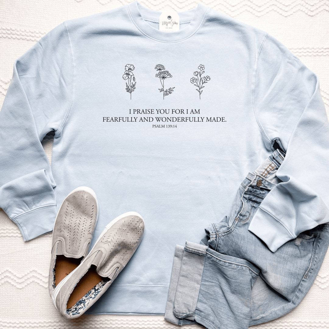 ellyandgrace DT6104 I Praise You Classic Sweatshirt