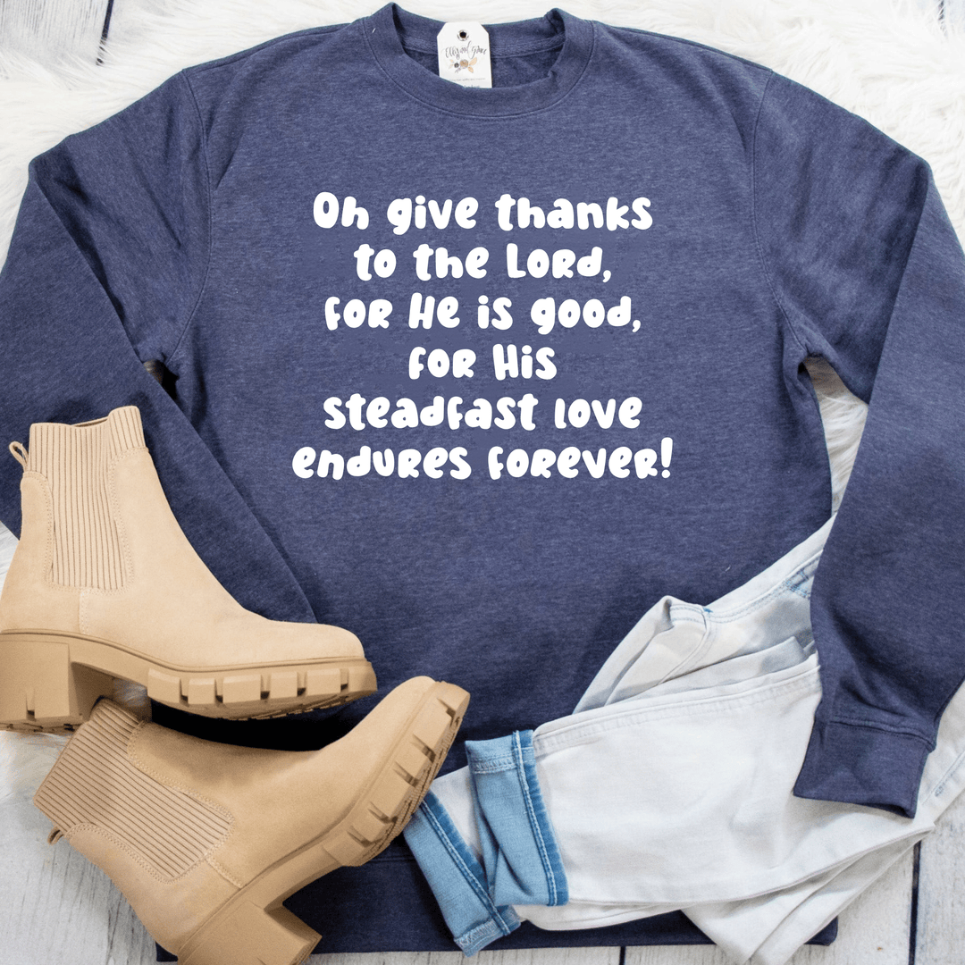 ellyandgrace DT6104 O Give Thanks Classic Sweatshirt