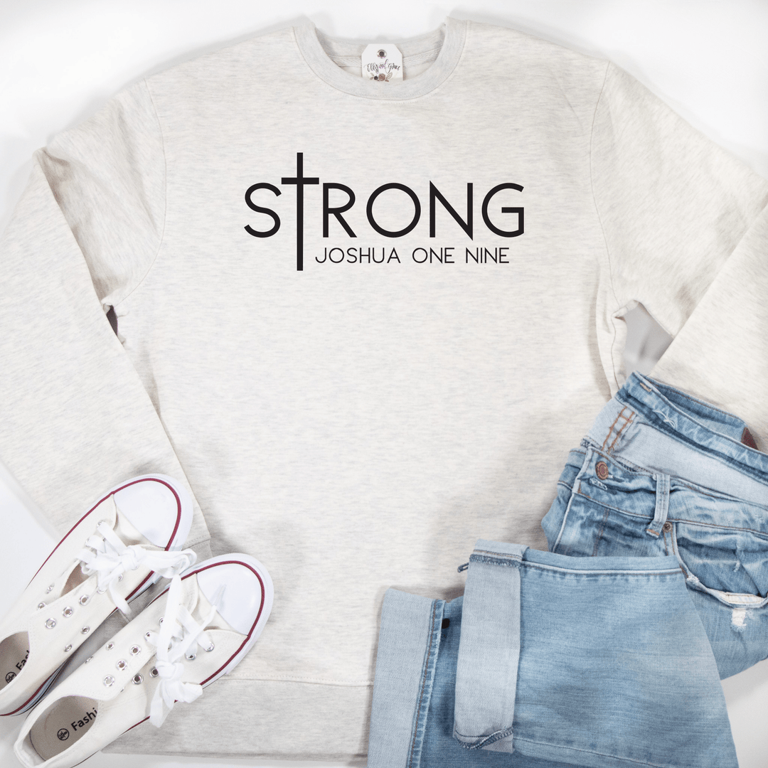ellyandgrace DT6104 sTrong Joshua 1:9 Classic Sweatshirt