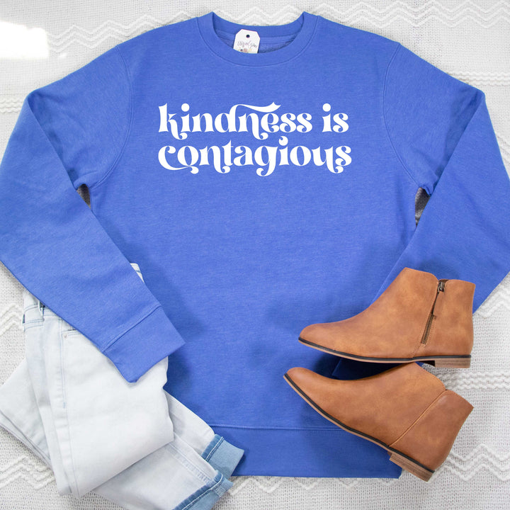 ellyandgrace DT6104 Unisex Small / Royal Frost Kindness is Contagious Classic Sweatshirt