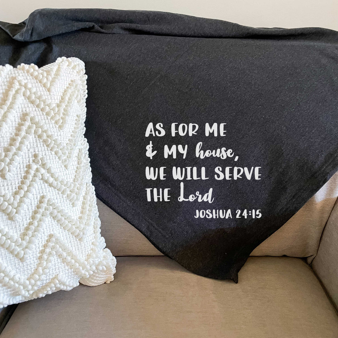 ellyandgrace DT81 As for Me and My House Fleece Blanket