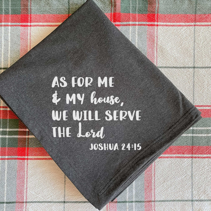 ellyandgrace DT81 As for Me and My House Fleece Blanket