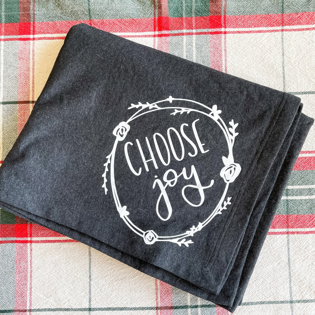 ellyandgrace DT81 Choose Joy Fleece Blanket