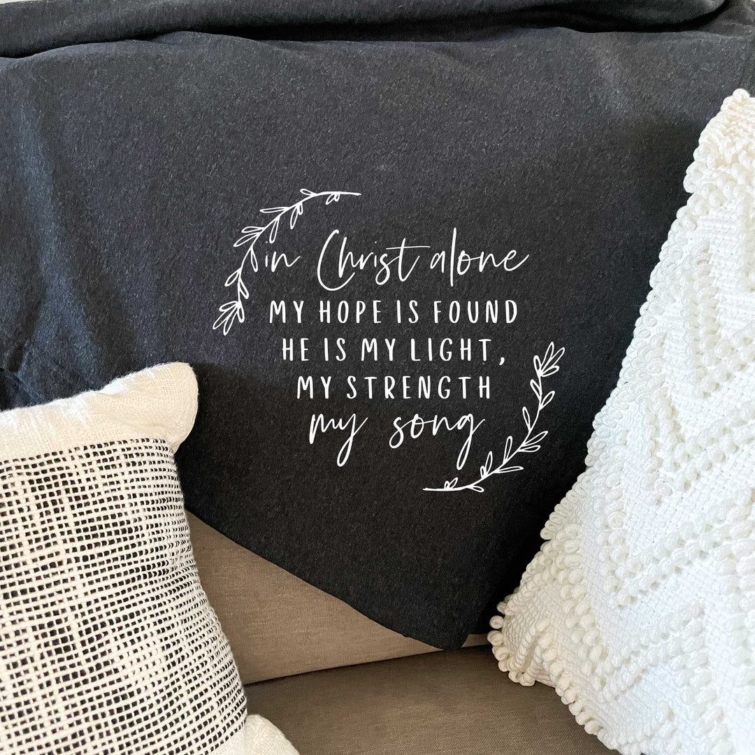 ellyandgrace DT81 In Christ Alone Fleece Blanket