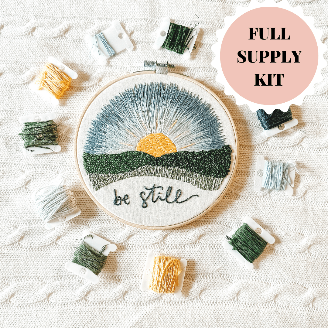ellyandgrace Embroidery Kit Be Still Embroidery Kit