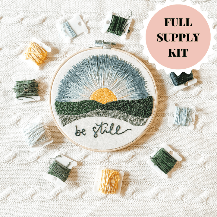ellyandgrace Embroidery Kit Be Still Embroidery Kit
