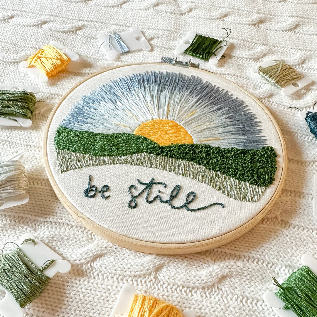 ellyandgrace Embroidery Kit Be Still Embroidery Kit