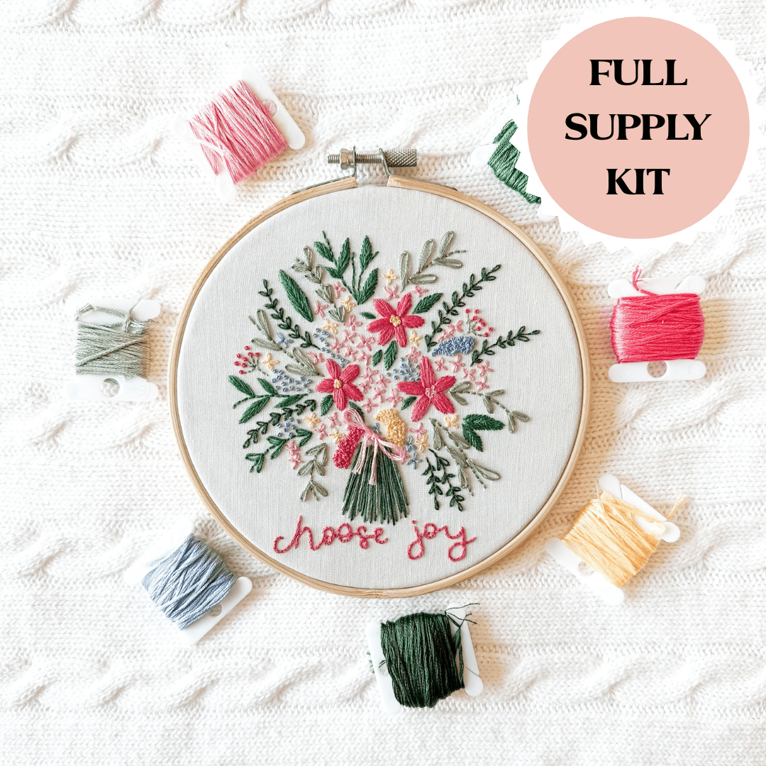 ellyandgrace Embroidery Kit Choose Joy Embroidery Kit