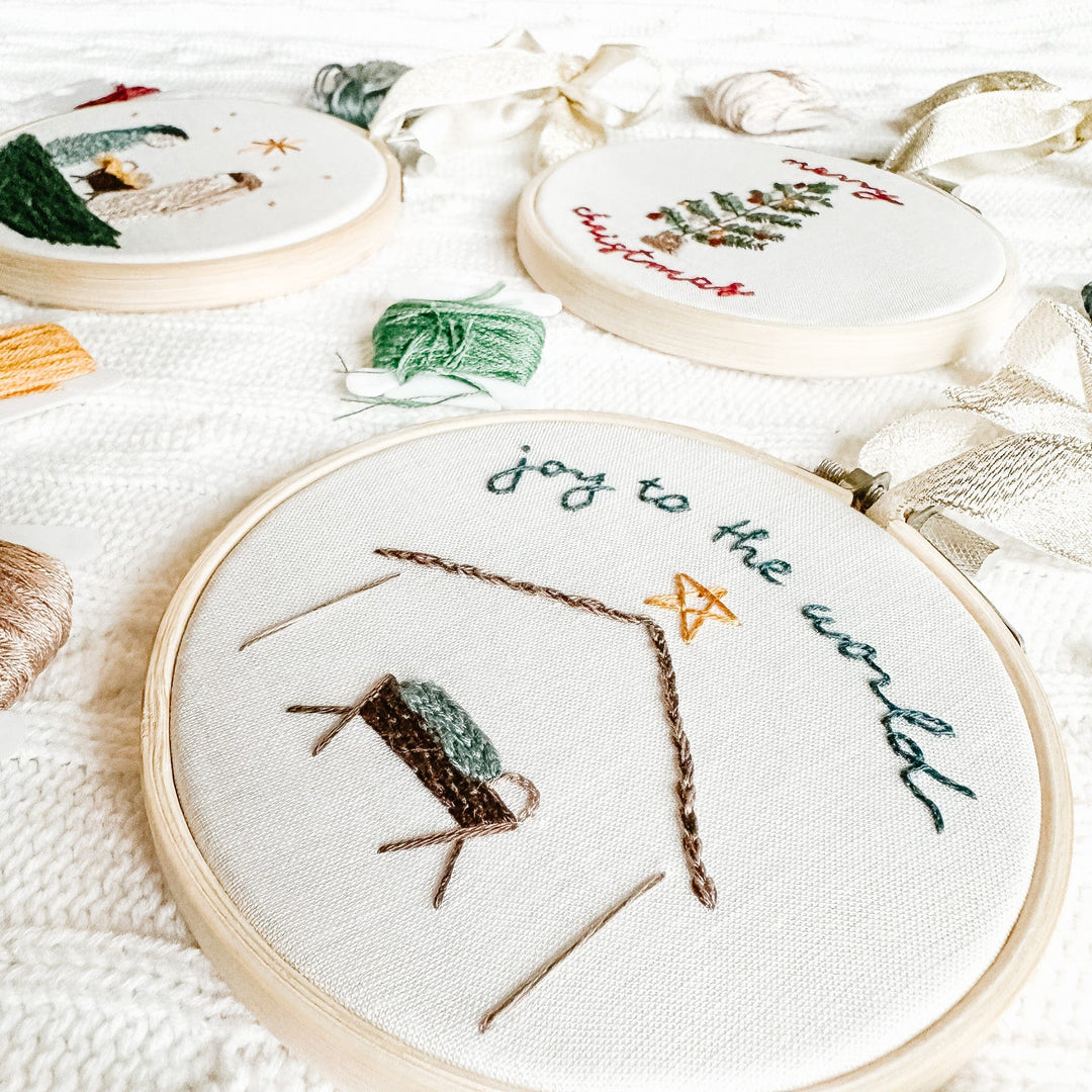 ellyandgrace Embroidery Kit Christmas Ornament Embroidery Kit