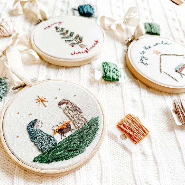 ellyandgrace Embroidery Kit Christmas Ornament Embroidery Kit