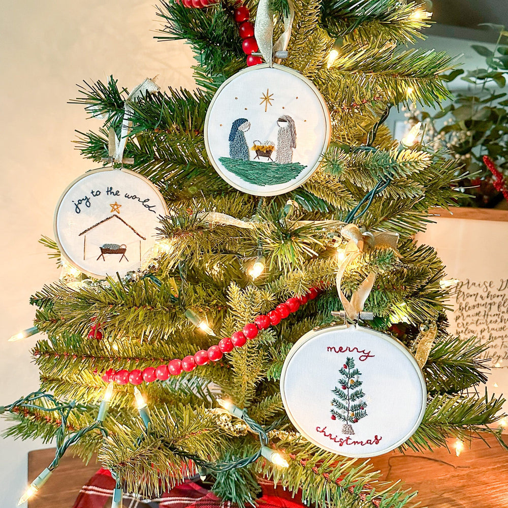 ellyandgrace Embroidery Kit Christmas Ornament Embroidery Kit