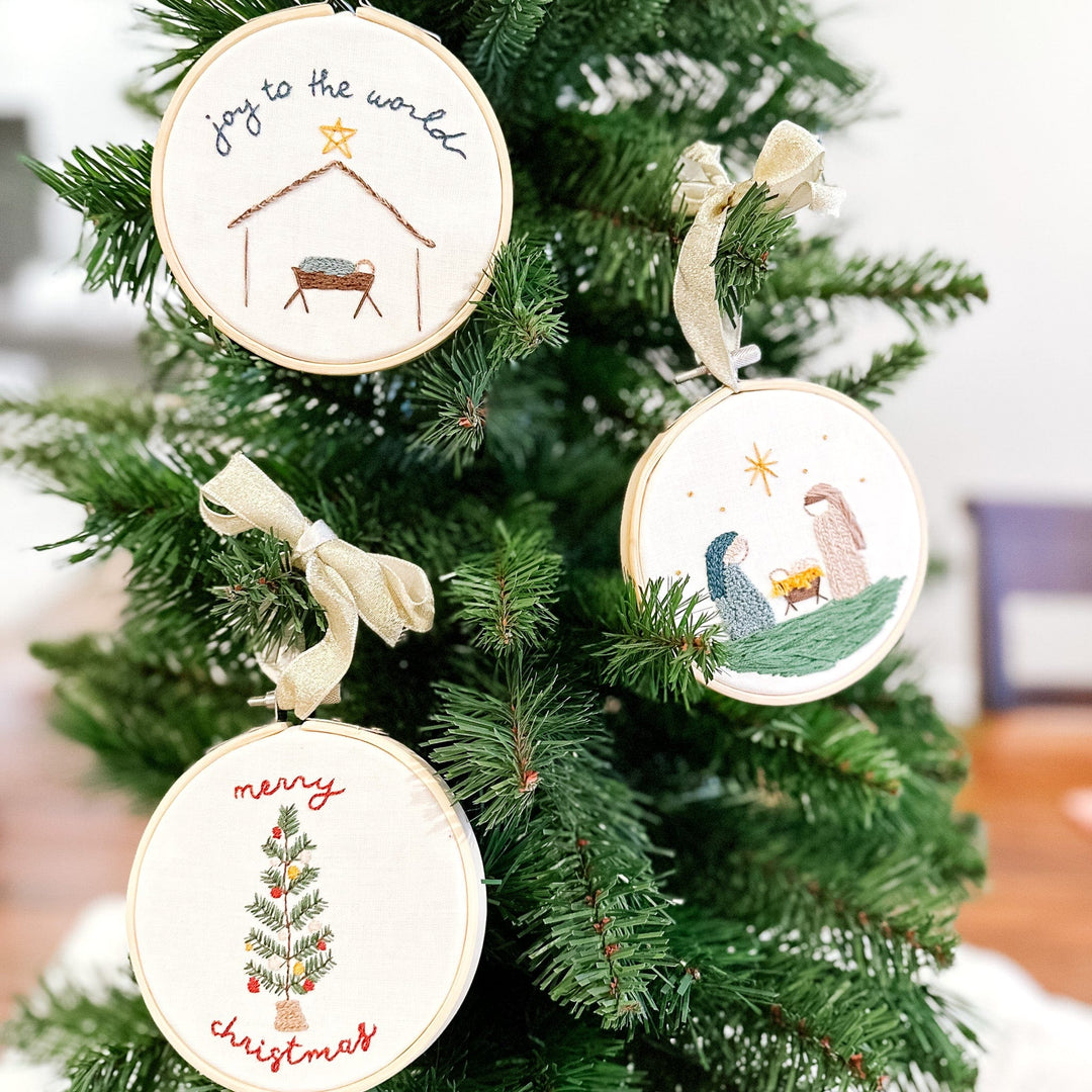 ellyandgrace Embroidery Kit Christmas Ornament Embroidery Kit