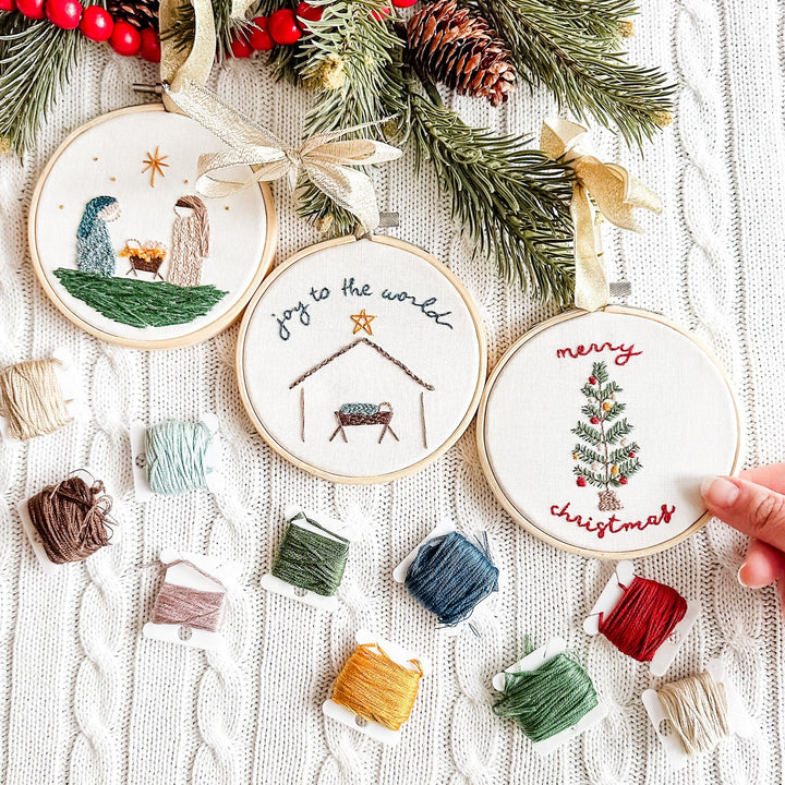 ellyandgrace Embroidery Kit Christmas Ornament Embroidery Kit