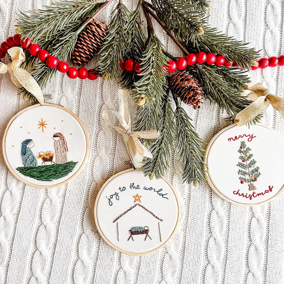 ellyandgrace Embroidery Kit Christmas Ornament Embroidery Kit