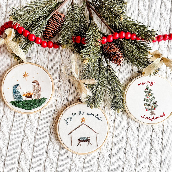 ellyandgrace Embroidery Kit Christmas Ornament Embroidery Kit