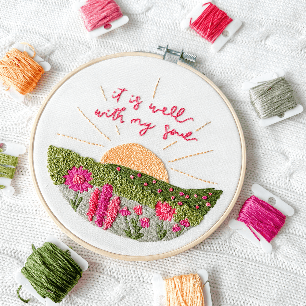 ellyandgrace Embroidery Kit It Is Well With My Soul Embroidery Kit