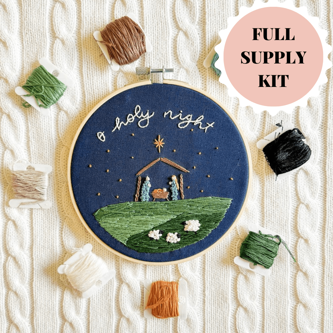 ellyandgrace Embroidery Kit O Holy Night Embroidery Kit