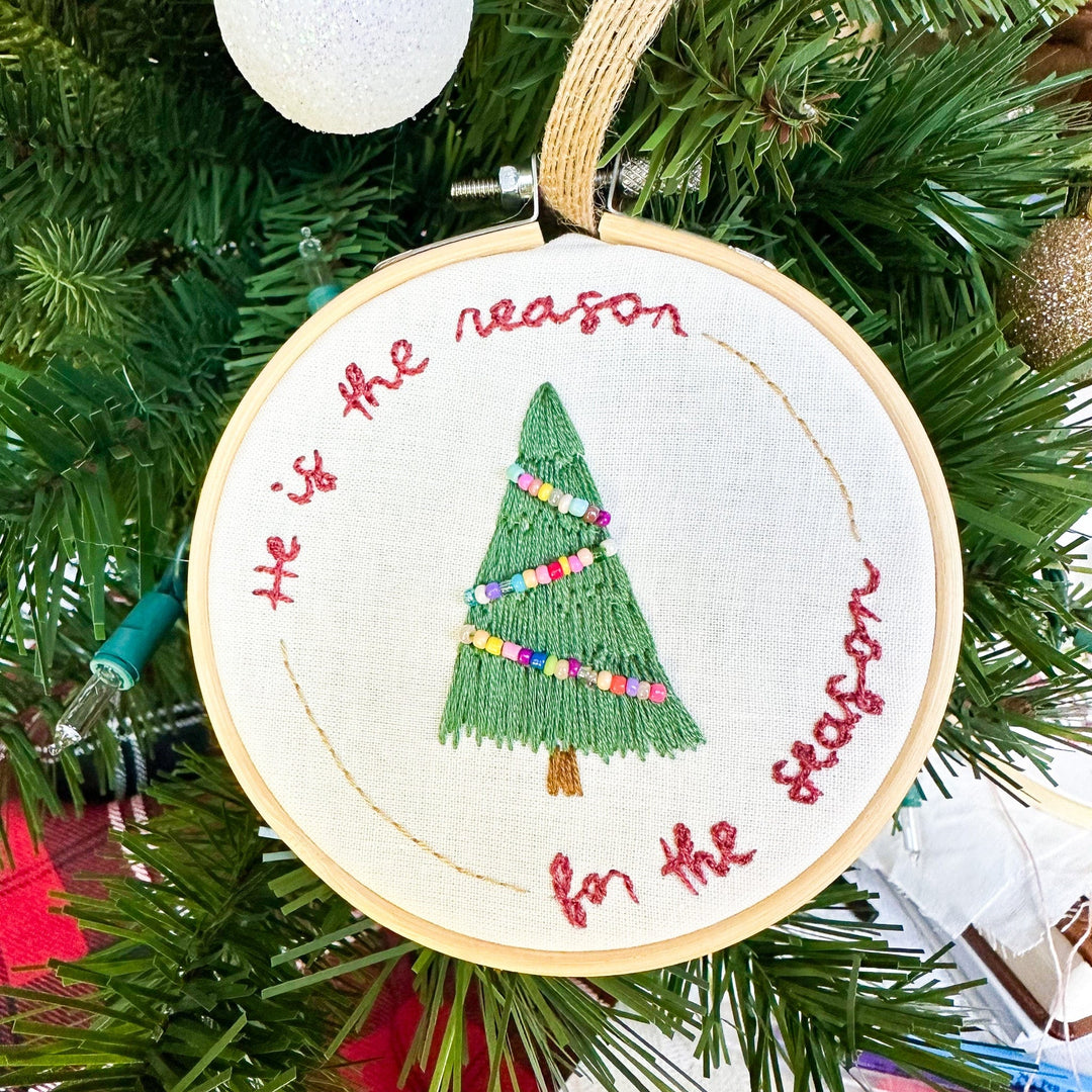 ellyandgrace Embroidery Kit Silent Night Christmas Ornament Embroidery Kit