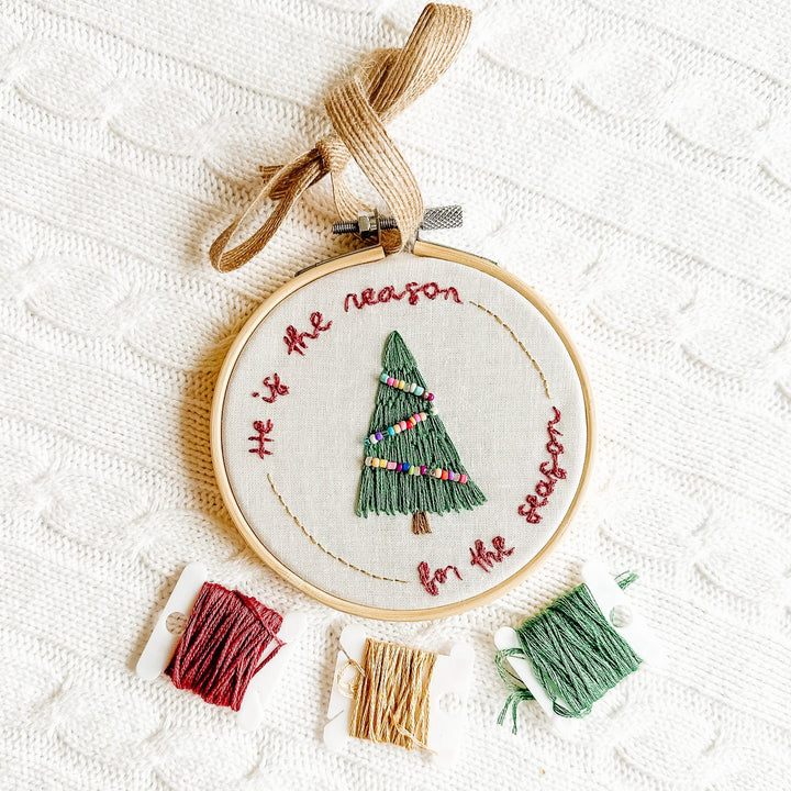ellyandgrace Embroidery Kit Silent Night Christmas Ornament Embroidery Kit
