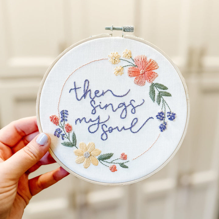 ellyandgrace Embroidery Kit Then Sings My Soul Embroidery Kit