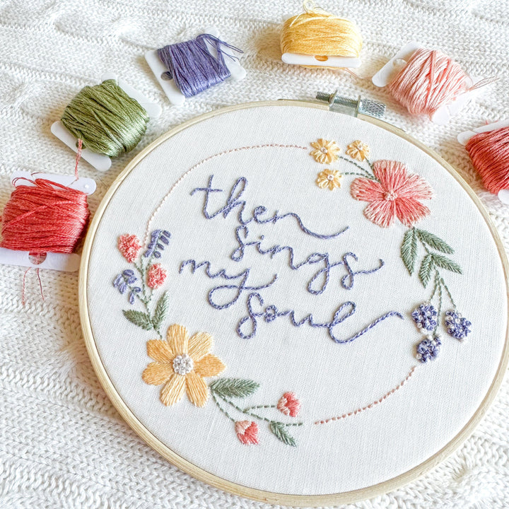 ellyandgrace Embroidery Kit Then Sings My Soul Embroidery Kit