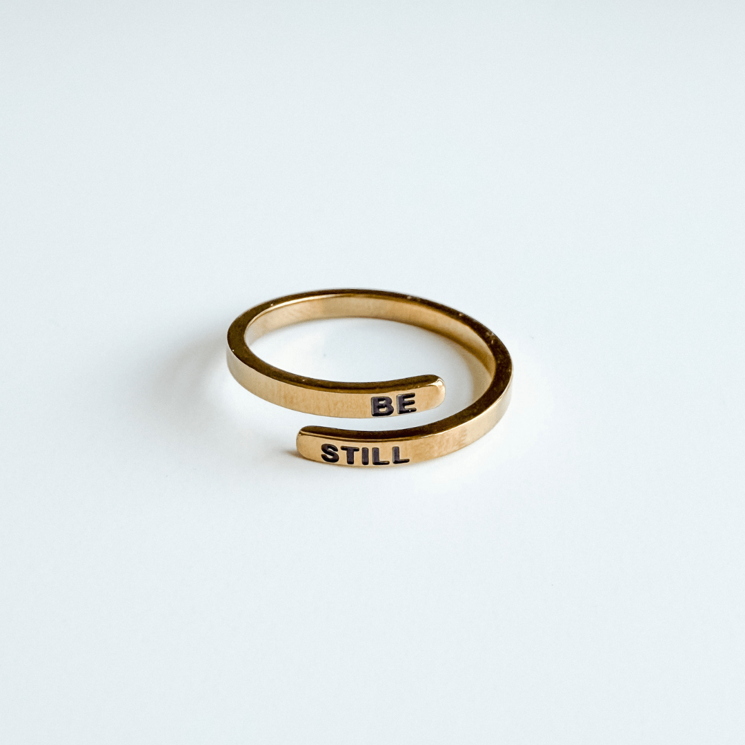 Be Still Christian Ring
