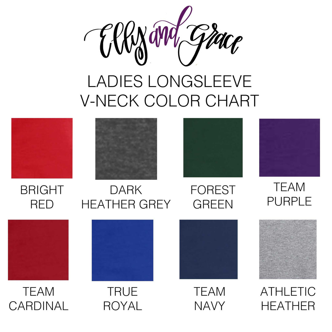 ellyandgrace LPC450VLS Powered by Grace and Coffee Longsleeve V-Neck