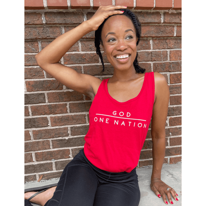 ellyandgrace LPC54TT One Nation Under God Tank Top