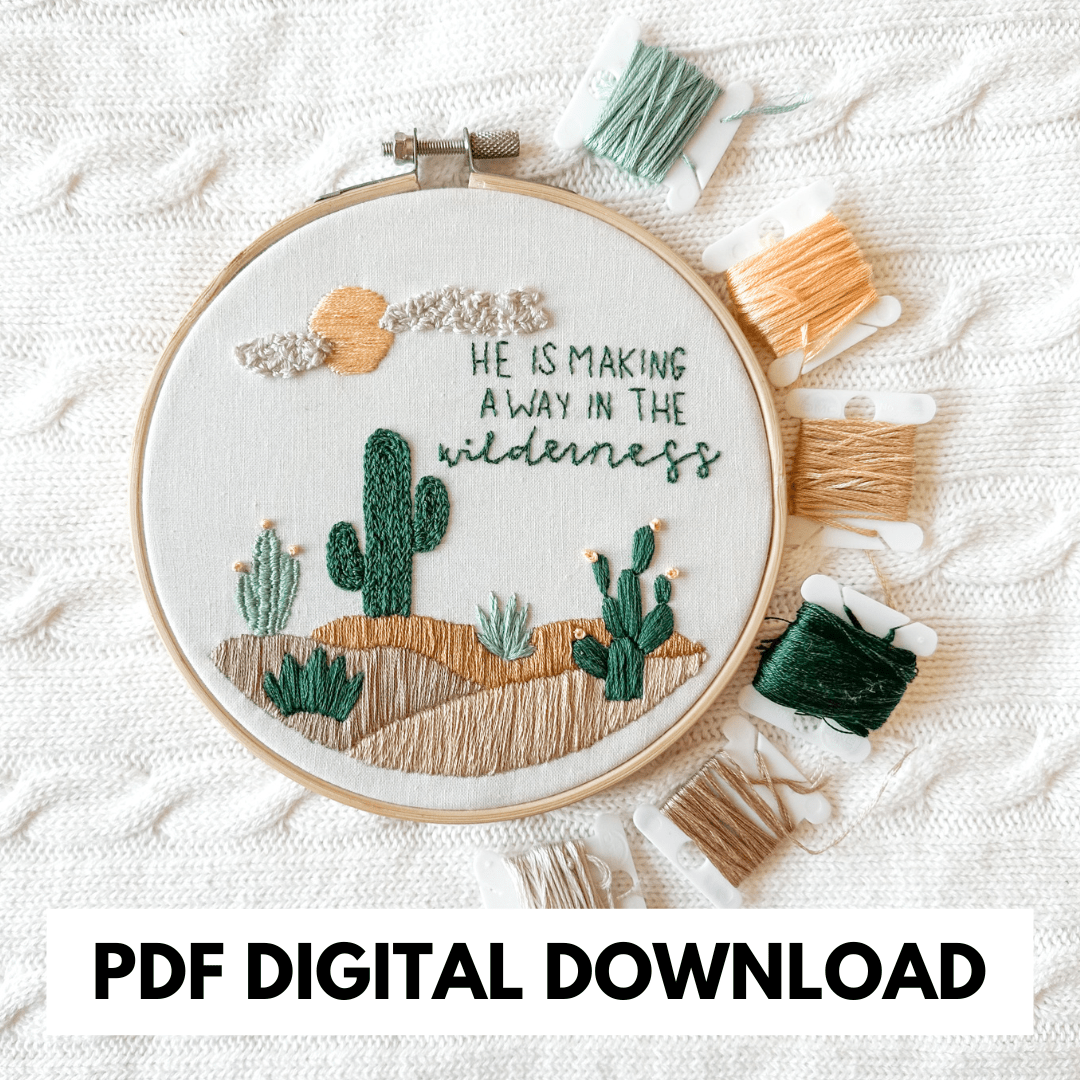 ellyandgrace PDF Download He Is Making A Way Embroidery Instructions: PDF Digital Download
